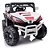 Carrinho Infantil Utv 12v Branco Com Controle Luzes Som Usb E Balanço Diversão Segura Para Crianças De 3 Anos - Imagem 8