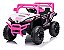 Carrinho Infantil Utv 12v Rosa Com Controle Luzes Som Usb E Balanço Diversão Segura Para Crianças De 3 Anos - Imagem 1