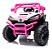 Carrinho Infantil Utv 12v Rosa Com Controle Luzes Som Usb E Balanço Diversão Segura Para Crianças De 3 Anos - Imagem 5