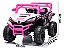 Carrinho Infantil Utv 12v Rosa Com Controle Luzes Som Usb E Balanço Diversão Segura Para Crianças De 3 Anos - Imagem 2
