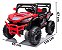 Carrinho Infantil Utv 12v Vermelho Com Controle Luzes Som Usb E Balanço Diversão Segura Para Crianças De 3 Anos - Imagem 2