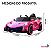 Mini Carro Infantil 6v Rosa Elétrico Com Luz Música Usb Realismo E Diversão Garantida Para Pequenos Motoristas - Imagem 2