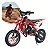 Mini Moto 49cc Vermelha Cross Infantil Com Partida Elétrica Freio A Disco E Estilo Radical Ideal Para Aventura Extrema - Imagem 1