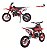 Mini Moto 49cc Vermelha Cross Infantil Com Partida Elétrica Freio A Disco E Estilo Radical Ideal Para Aventura Extrema - Imagem 6