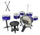 Bateria Infantil Musical Azul Com Banquinho Completa Estimula Coordenação Motora Criatividade E Ritmo Musical - Imagem 1