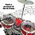 Bateria Infantil Musical Vermelho Com Banquinho Completa Estimula Coordenação Motora Criatividade E Ritmo Musical - Imagem 6