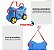 Mala Infantil Carrinho Viagem 2 Em 1 Azul Importway Pode Sentar E Ser Puxada Ideal Para Viagens Mais Divertidas - Imagem 5