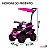 Quadriciclo Elétrico Infantil 6v Com Empurrador E Cobertura Rosa Mais Segurança Estabilidade E Diversão Para Crianças - Imagem 2