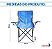Cadeira De Camping Com Apoio De Braço E Porta Copos Azul Ideal Para Praia Camping Pescaria E Lazer - Imagem 2