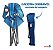 Cadeira De Camping Com Apoio De Braço E Porta Copos Azul Ideal Para Praia Camping Pescaria E Lazer - Imagem 4