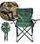 Cadeira De Camping Com Apoio De Braço E Porta Copos Verde Ideal Para Praia Camping Pescaria E Lazer - Imagem 1