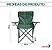 Cadeira De Camping Com Apoio De Braço E Porta Copos Verde Ideal Para Praia Camping Pescaria E Lazer - Imagem 2