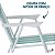 Cadeira De Praia Dobrável Ferro Branco E Verde Com Apoio De Braço Ideal Para Praia Piscina Camping E Lazer - Imagem 6