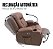 Poltrona Reclinável Caramelo Com Massagem Aquecimento E Suporte Celular Ideal Para Relaxar Em Casa - Imagem 5