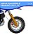 Mini Moto Azul Dirt 49cc Gasolina Com Partida Manual Freios A Disco E Design Esportivo Para Diversão Radical - Imagem 4