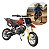 Mini Moto Preta Dirt 49cc Gasolina Com Partida Manual Freios A Disco E Design Esportivo Para Diversão Radical - Imagem 1