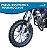 Mini Moto Gasolina Dirt 49cc Partida Elétrica Azul Ideal Para Aventura Off Road E Jovens Pilotos Iniciantes - Imagem 4