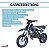 Mini Moto Gasolina Dirt 49cc Partida Elétrica Azul Ideal Para Aventura Off Road E Jovens Pilotos Iniciantes - Imagem 9
