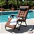 Cadeira Espreguiçadeira Acolchoada Marrom Terracota Com Travesseiro Ideal Para Praia Piscina E Dias De Sol - Imagem 4