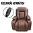 Poltrona De Massagem Caramelo Reclinável Automática Com Aquecedor E Usb Ideal Para Relaxar Em Casa - Imagem 5