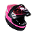 Capacete Fechado Com Narigueira para Moto Viseira Transparente Automatic Rosa com Flores Tamanho 58 - FW3 - Imagem 1