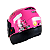 Capacete Fechado Com Narigueira para Moto Viseira Transparente Automatic Rosa com Flores Tamanho 58 - FW3 - Imagem 2