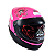 Capacete Fechado Com Narigueira para Moto Viseira Transparente Automatic Rosa com Flores Tamanho 58 - FW3 - Imagem 3