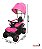 Mini Quadriciclo Elétrico Infantil 6v Rosa Com Cobertura, Luz, Música, Guarda Corpo E Barra De Empurrar - Imagem 2