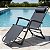 Cadeira Espreguiçadeira Reclinável Com Travesseiro Suporta Até 120kg Ideal Para Praia, Piscina, Jardim E Camping - Imagem 5