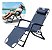 Cadeira Espreguiçadeira Reclinável Com Travesseiro Suporta Até 120kg Ideal Para Praia, Piscina, Jardim E Camping - Imagem 1