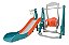 Playground Infantil 3x1 Com Escorregador, Balanço E Cesta De Basquete Ideal Para Crianças A Partir De 3 Anos - Imagem 1
