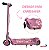 Patinete Elétrico Infantil Rosa 80w Para Crianças A Partir De 4 Anos Com Freio E Segurança - Imagem 4