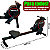 Máquina Aparelho Simulador de Remo com Pegada Fechada p Musculação Academia Residencial 8 Cargas Preto - Importway - Imagem 8