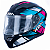 Capacete Fechado Asx City Start Moto Preto Turquesa Rosa Masculino Feminino Esportivo Tamanho 58/M com Viseira Cristal - Imagem 1
