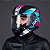 Capacete Fechado Asx City Start Moto Preto Turquesa Rosa Masculino Feminino Esportivo Tamanho 58/M com Viseira Cristal - Imagem 9