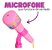 Microfone Infantil Com Pedestal Luz E Conexão Smartphone Diversão Musical Rosa Kids - Imagem 5