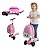 Patinete Elétrico Infantil 3 Rodas Com Mala Rosa Para Crianças A Partir De 4 Anos Com Luz E Freio - Imagem 1