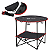 Mesa Dobrável Lua NTK Com 4 Porta Copos e Prateleira Bolsa para Transporte Estrutura em Aço Versatil Compacta Resistente - Imagem 1