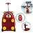 Mala Infantil Urso 3x1 Com Som Microfone E Blocos De Montar Com Rodinhas Recarregável Inmetro - Imagem 1