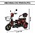 Triciclo Elétrico 48v 1000w Vermelho Importway Alarme Antifurto Velocidade 30kmh Autonomia 30km - Imagem 2
