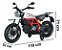 Mini Moto Elétrica Infantil Ducati Scrambler 12v Vermelha Luz Som Usb Duas Velocidades - Imagem 2