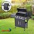 Churrasqueira A Gás 4 Queimadores 1 Lateral Preta Grill Inox Área Gourmet Churrasco Btu Alto Desempenho - Imagem 10