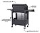 Churrasqueira A Gás 4 Queimadores 1 Lateral Preta Grill Inox Área Gourmet Churrasco Btu Alto Desempenho - Imagem 7
