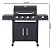 Churrasqueira A Gás 4 Queimadores 1 Lateral Preta Grill Inox Área Gourmet Churrasco Btu Alto Desempenho - Imagem 2