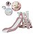 Playground Infantil 4x1 Escorregador Cesta Telescópio Rosa Ideal Para Crianças Com Diversão Completa - Imagem 1