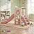 Playground Infantil 4x1 Escorregador Cesta Telescópio Rosa Ideal Para Crianças Com Diversão Completa - Imagem 10