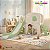 Playground Infantil 5x1 Parquinho Verde Multifuncional Com Escorregador Cesta Telescópio E Ponte - Imagem 6