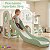Playground Infantil 6x1 Parquinho Verde Multifuncional Com Escorregador Cesta Telescópio Ponte Completo - Imagem 8