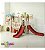 Playground Infantil 9x1 Playhouse Bege Multifuncional Com Escorregador Duplo Balanço Ponte Completo - Imagem 10