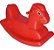 Gangorra Infantil Cavalinho Vermelho Brinquedo Para Crianças Com Segurança Inmetro E Diversão Garantida - Imagem 1